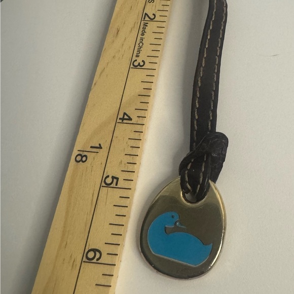 Dooney & Bourke Gold hand tag with dark Brown Strap‼️ - Picture 3 of 5